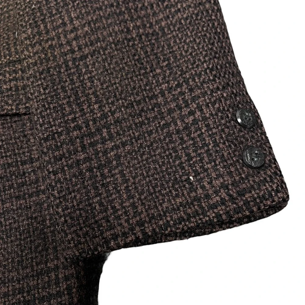 1950s Arnold Constable Sport Coat Mens 40 Brown Vintage Tweed Wool Check Blazer